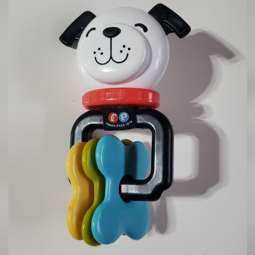 Fisher Price Puppy Pal Clackers Teether, Dog Rattle Colorful Mattel DFP57 2014